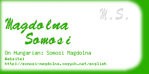 magdolna somosi business card